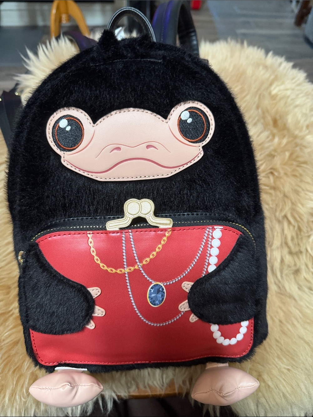 Loungefly Fantastic Beasts Niffler Applique Mini Backpack New